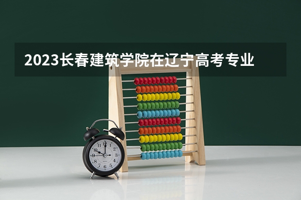 2023长春建筑学院在辽宁高考专业招生计划人数