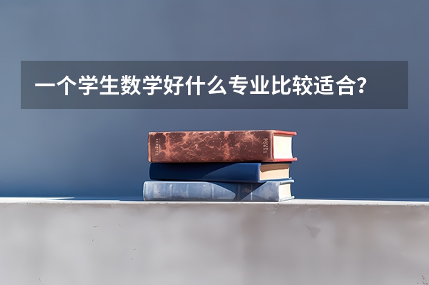 一个学生数学好.什么专业比较适合？