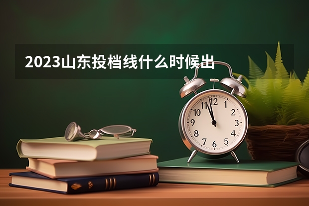 2023山东投档线什么时候出