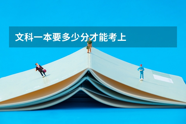 文科一本要多少分才能考上