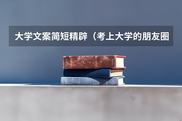 大学文案简短精辟（考上大学的朋友圈文案 唯美文案参考）