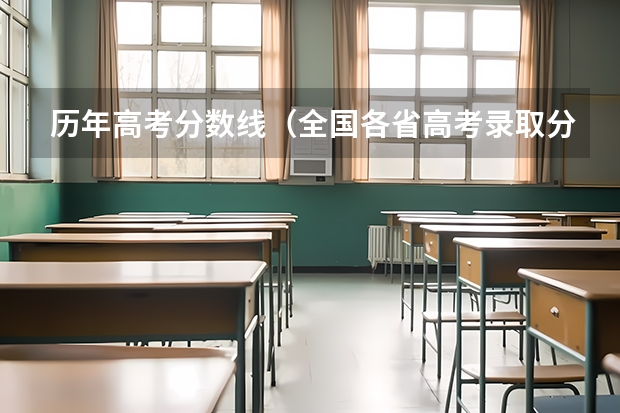 历年高考分数线（全国各省高考录取分数线排名）