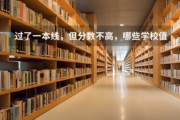 过了一本线，但分数不高，哪些学校值得考虑？