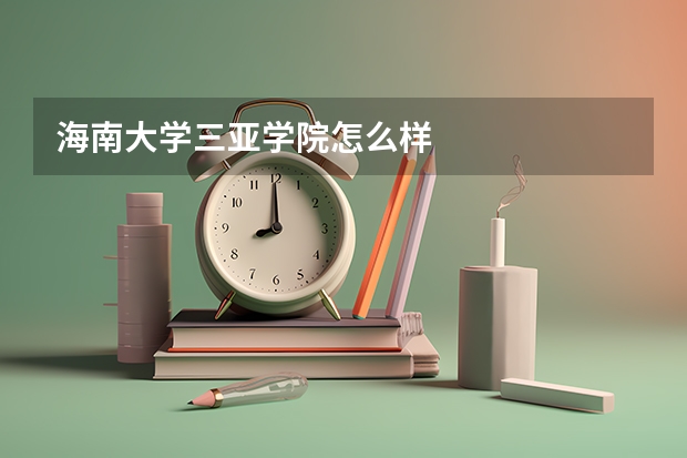 海南大学三亚学院怎么样