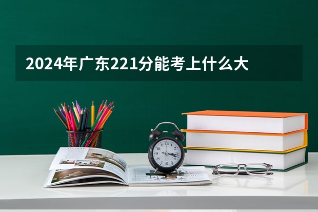 2024年广东221分能考上什么大学？