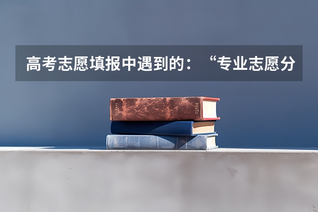高考志愿填报中遇到的：“专业志愿分数级差”是什么意思