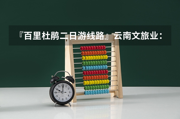 『百里杜鹃二日游线路』云南文旅业：被列为万亿级支柱产业，将实现到2025年总收入达2万亿元 2025内蒙古高考是3+3还是3+1+2模式？