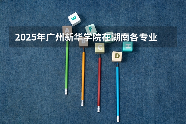2025年广州新华学院在湖南各专业都招多少人