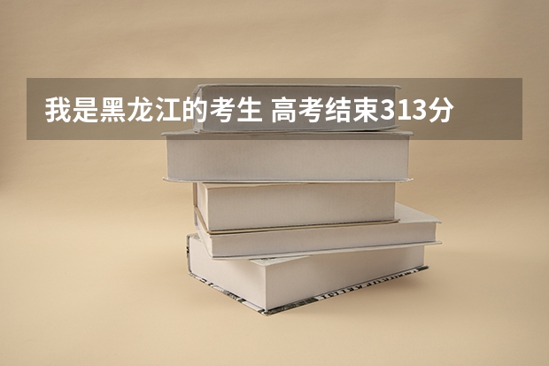 我是黑龙江的考生 高考结束313分 该学个什么专业好呢?
