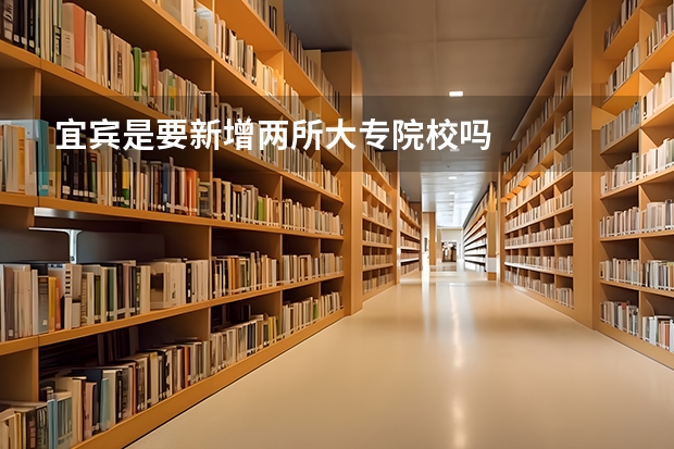 宜宾是要新增两所大专院校吗