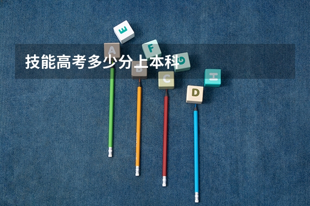 技能高考多少分上本科