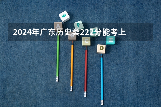 2024年广东历史类222分能考上什么大学？