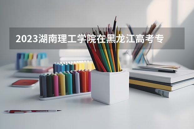 2023湖南理工学院在黑龙江高考专业招生计划人数