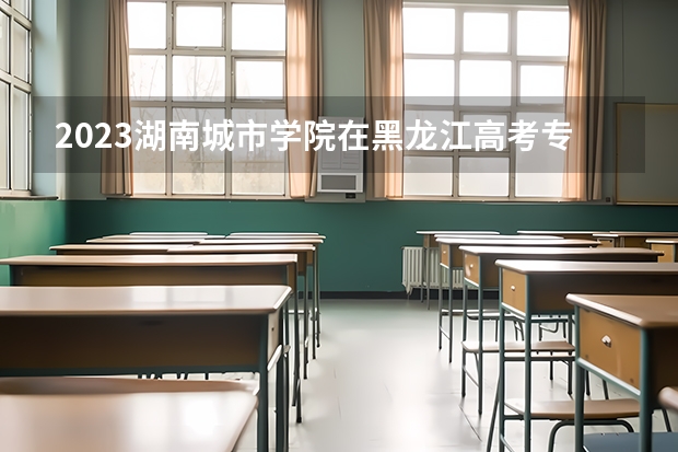 2023湖南城市学院在黑龙江高考专业招生计划人数