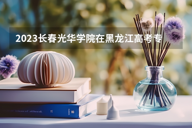 2023长春光华学院在黑龙江高考专业招生计划人数