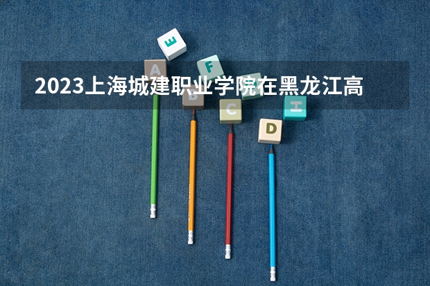 2023上海城建职业学院在黑龙江高考专业招生计划人数