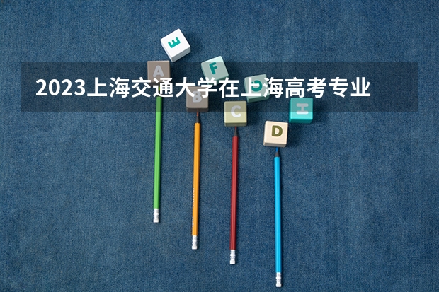 2023上海交通大学在上海高考专业招生计划人数