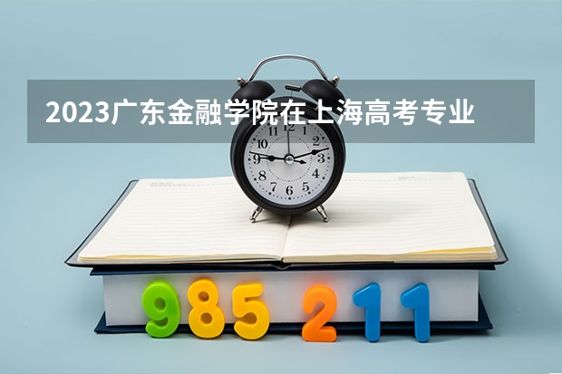 2023广东金融学院在上海高考专业招生计划人数