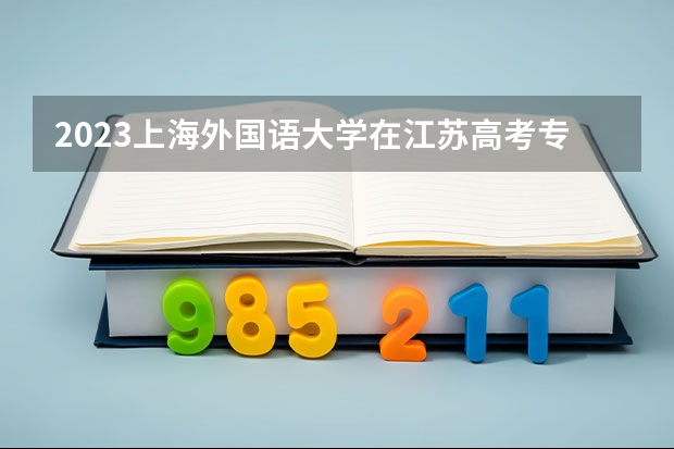 2023上海外国语大学在江苏高考专业招生计划人数