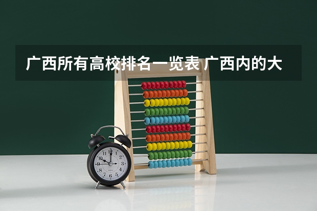 广西所有高校排名一览表 广西内的大学排名 广西有那些大学