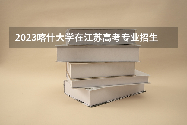 2023喀什大学在江苏高考专业招生计划人数