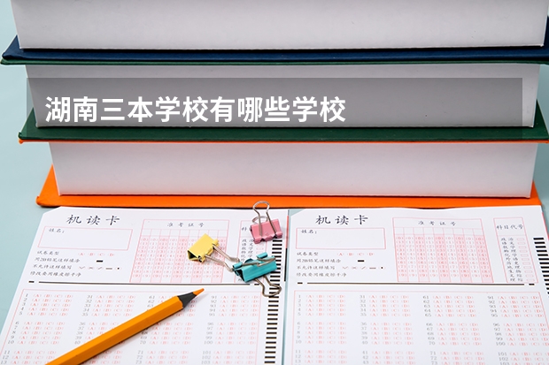 湖南三本学校有哪些学校
