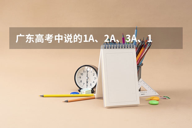 广东高考中说的1A、2A、3A、1B、2B、3B是怎么划分分数的?
