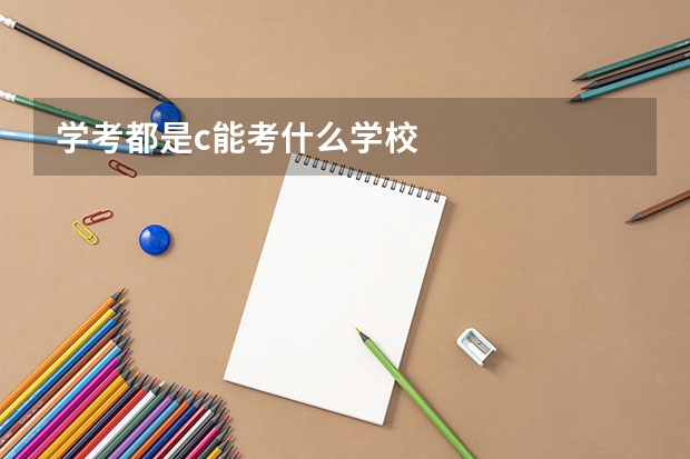 学考都是c能考什么学校