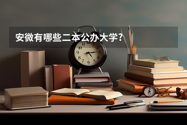 安微有哪些二本公办大学?