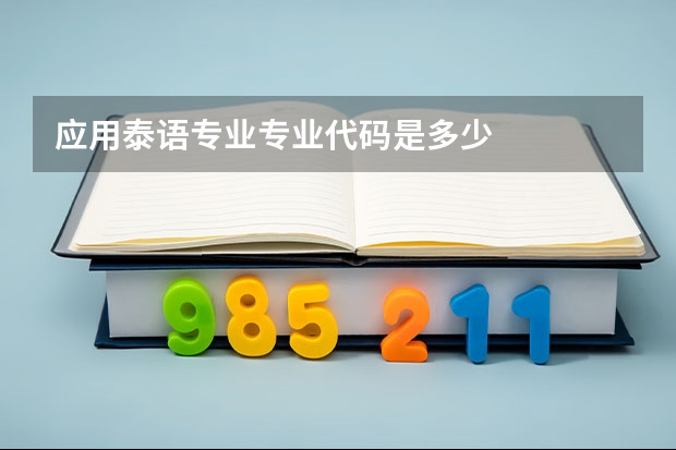 应用泰语专业专业代码是多少