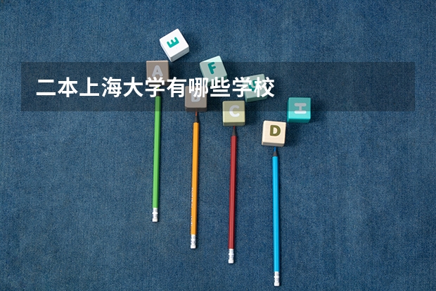 二本上海大学有哪些学校