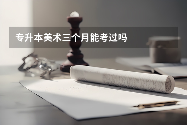 专升本美术三个月能考过吗