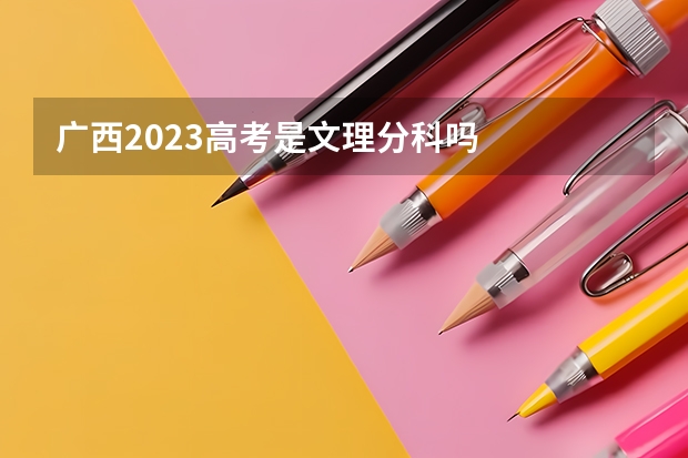 广西2023高考是文理分科吗