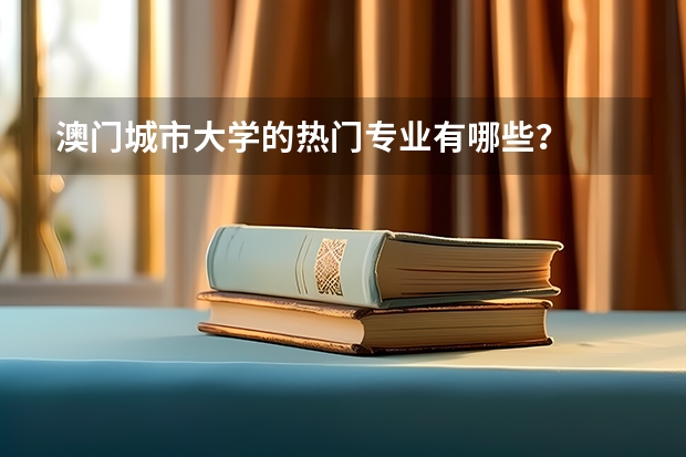 澳门城市大学的热门专业有哪些？