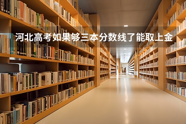 河北高考如果够三本分数线了能取上金融的三本大学吗？