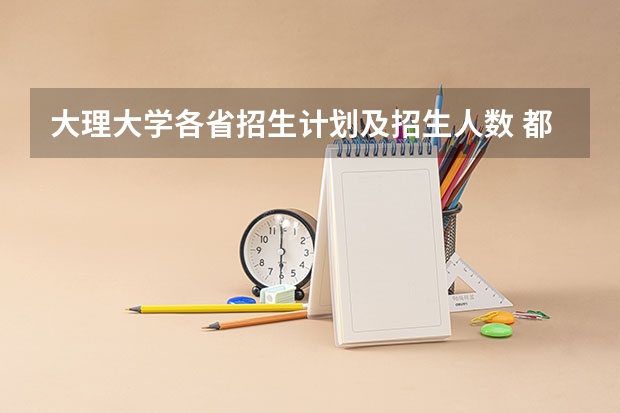 大理大学各省招生计划及招生人数 都招什么专业
