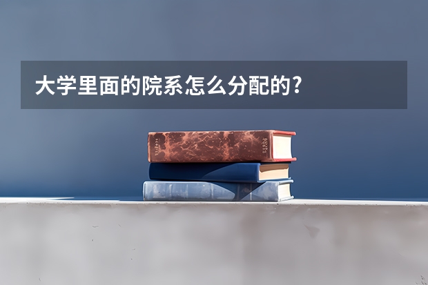 大学里面的院系怎么分配的?