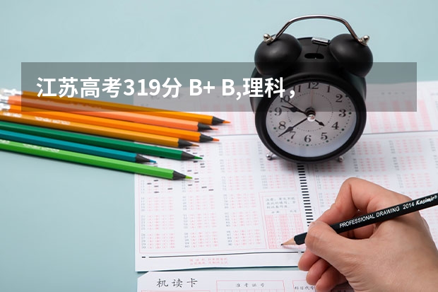 江苏高考319分 B+ B,理科,如果想在二本的大学碰碰运气,大概报什么学校呢?