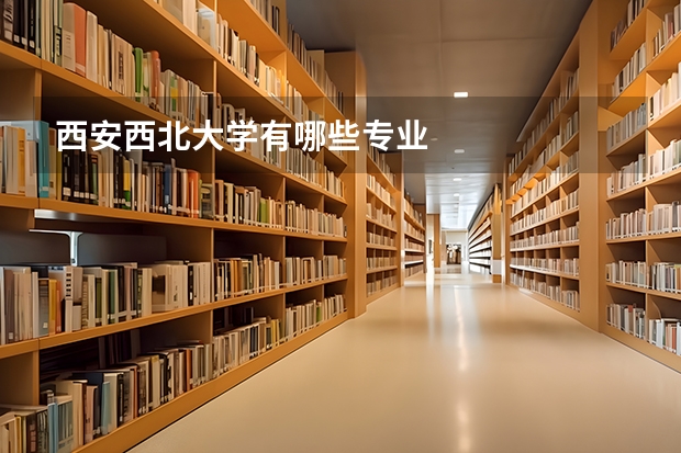 西安西北大学有哪些专业