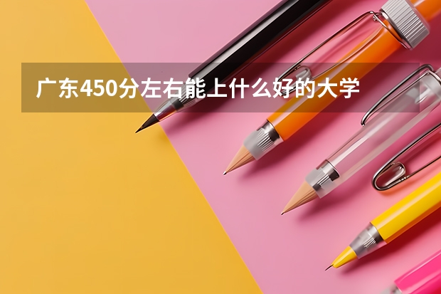 广东450分左右能上什么好的大学