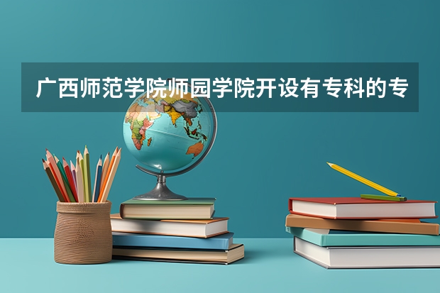 广西师范学院师园学院开设有专科的专业吗