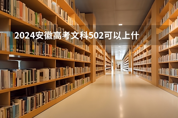 2024安徽高考文科502可以上什么大学预测