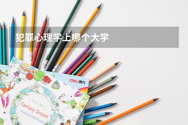 犯罪心理学上哪个大学
