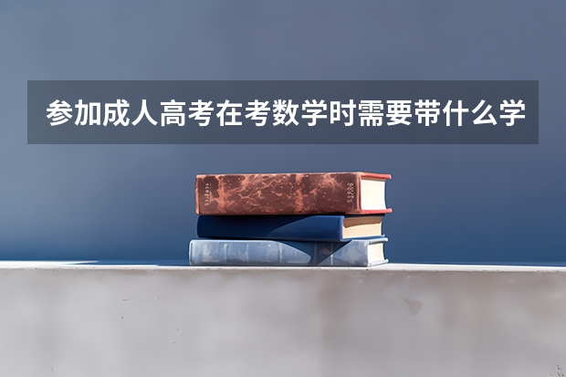 参加成人高考在考数学时需要带什么学习用具吗？比如圆规和尺子都要吗？还要什么吗？