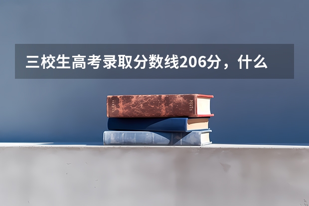 三校生高考录取分数线206分，什么学校啊？