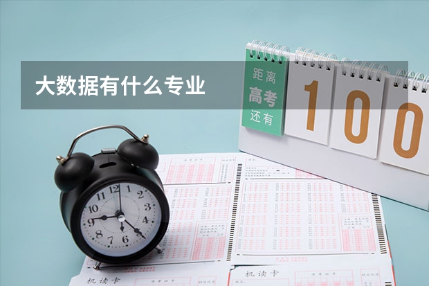 大数据有什么专业