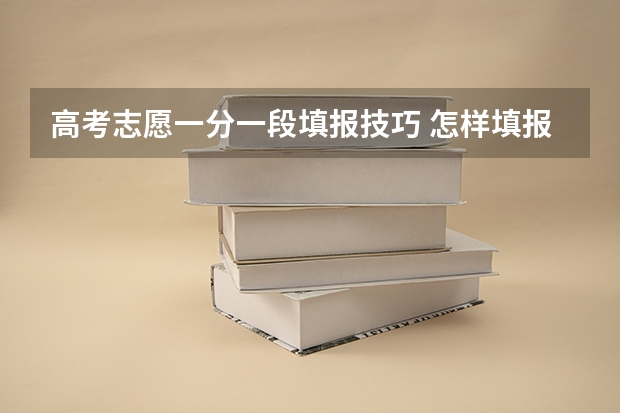高考志愿一分一段填报技巧 怎样填报高考志愿？