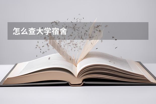 怎么查大学宿舍