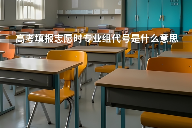 高考填报志愿时专业组代号是什么意思？