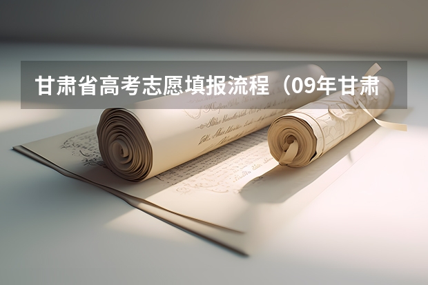 甘肃省高考志愿填报流程（09年甘肃省高考成绩和名次从哪儿查？）